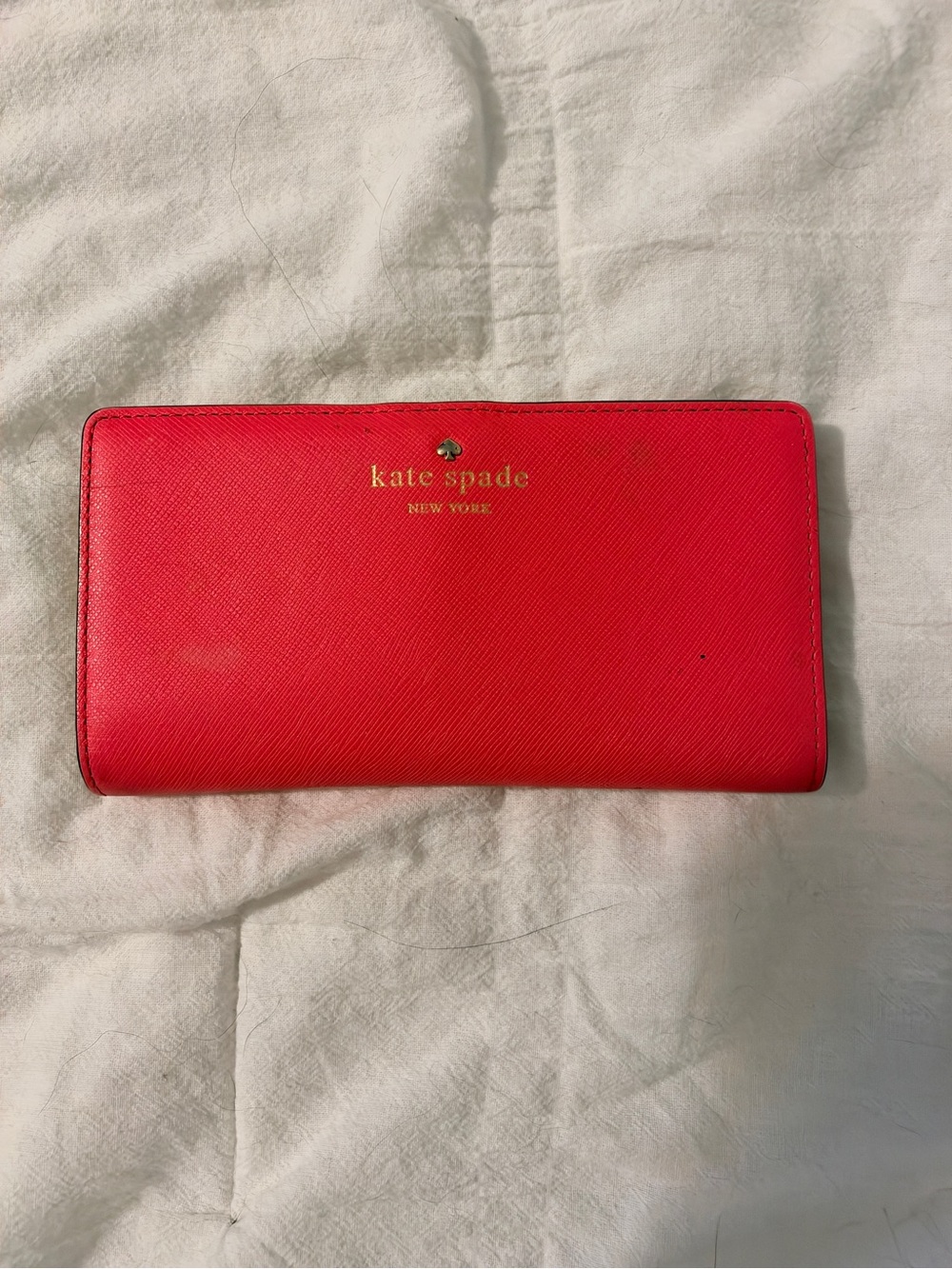 kate spade Red Zip Around Continental Wallet